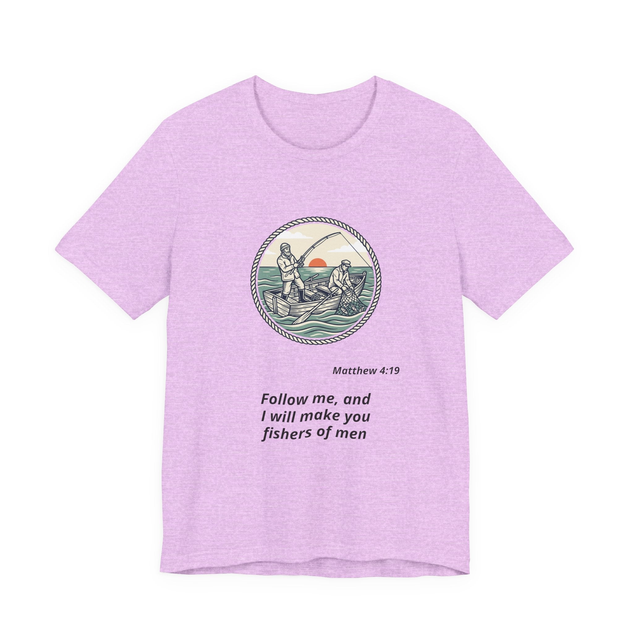 Follow Me Fishermen T-Shirt – Matthew 4:19 Christian Fishing Tee