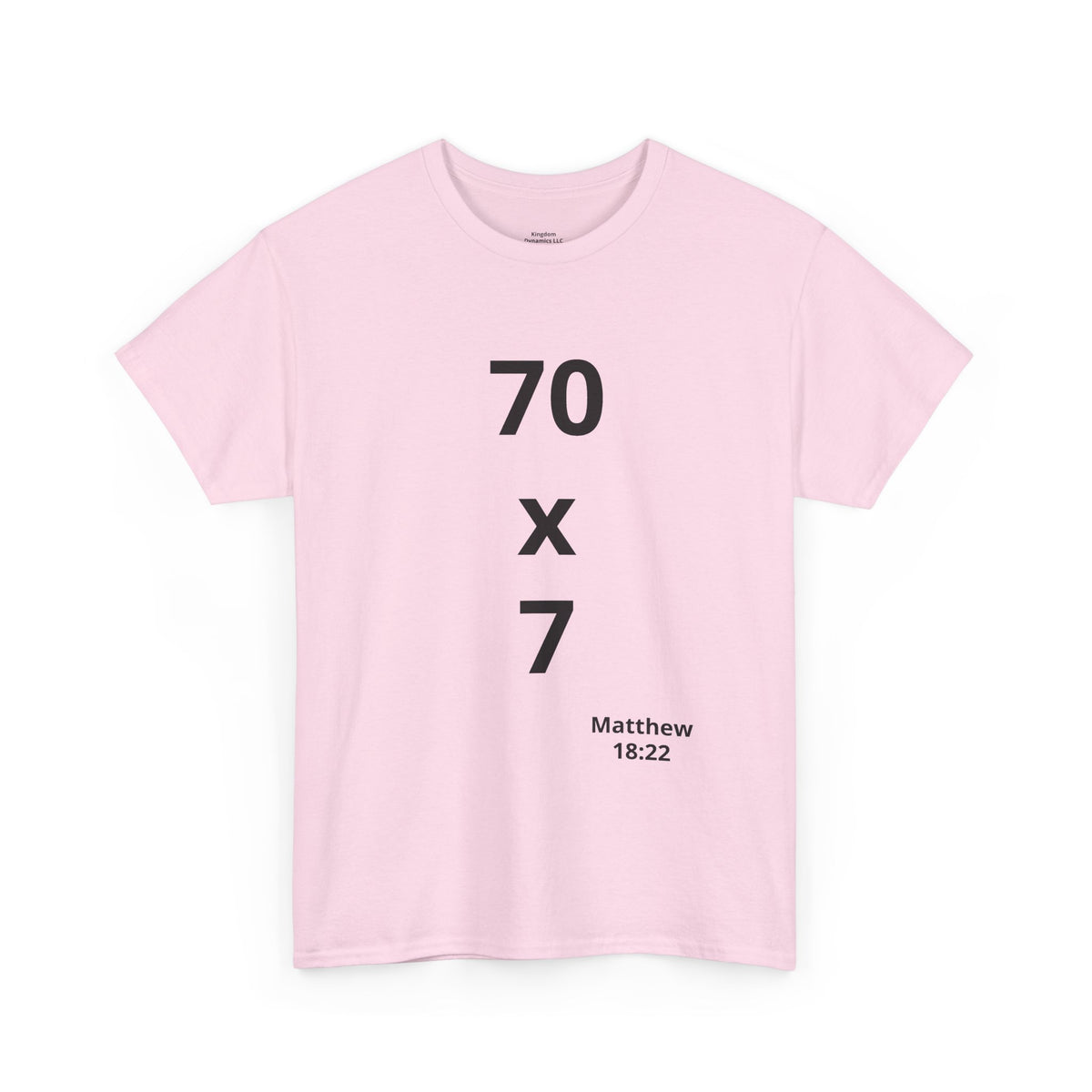 Christian Tee — "7 x 70" Matthew 18:22 Forgiveness T-Shirt
