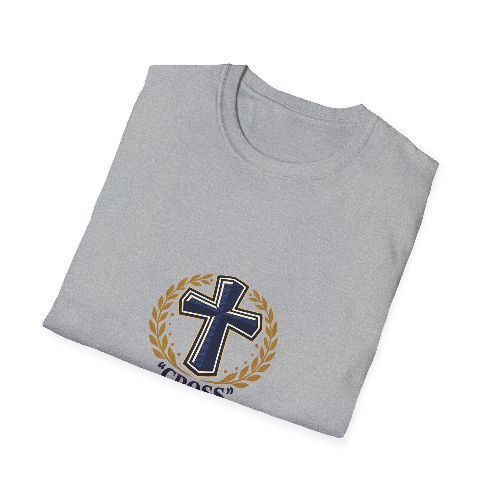 Jesus Is King Cross T-Shirt — Christian Faith Tee with Laurel Emblem