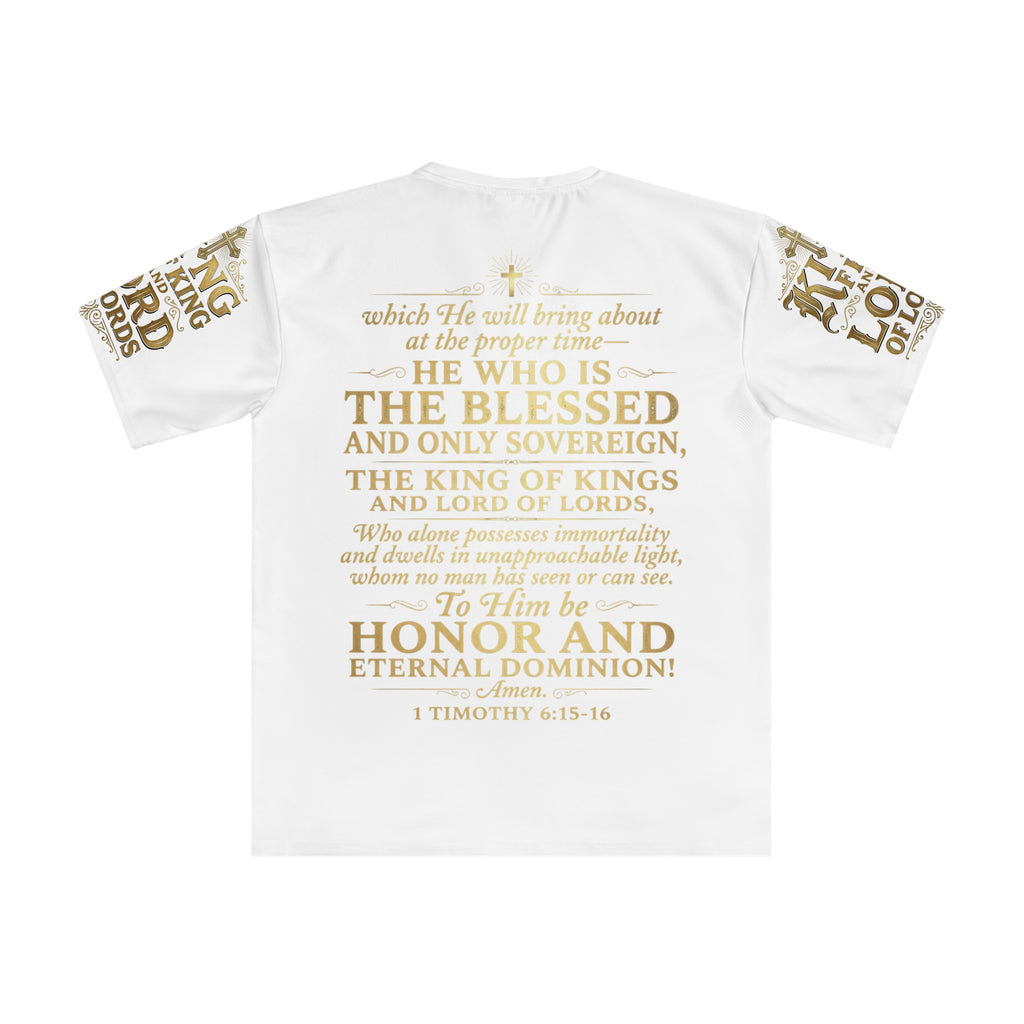 King of Kings Lion T‑Shirt — Christian Scripture 1 Timothy 6:15-16
