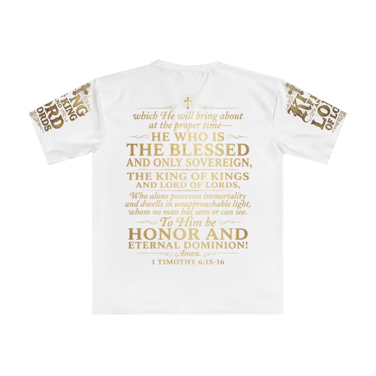 King of Kings Lion T‑Shirt — Christian Scripture 1 Timothy 6:15-16