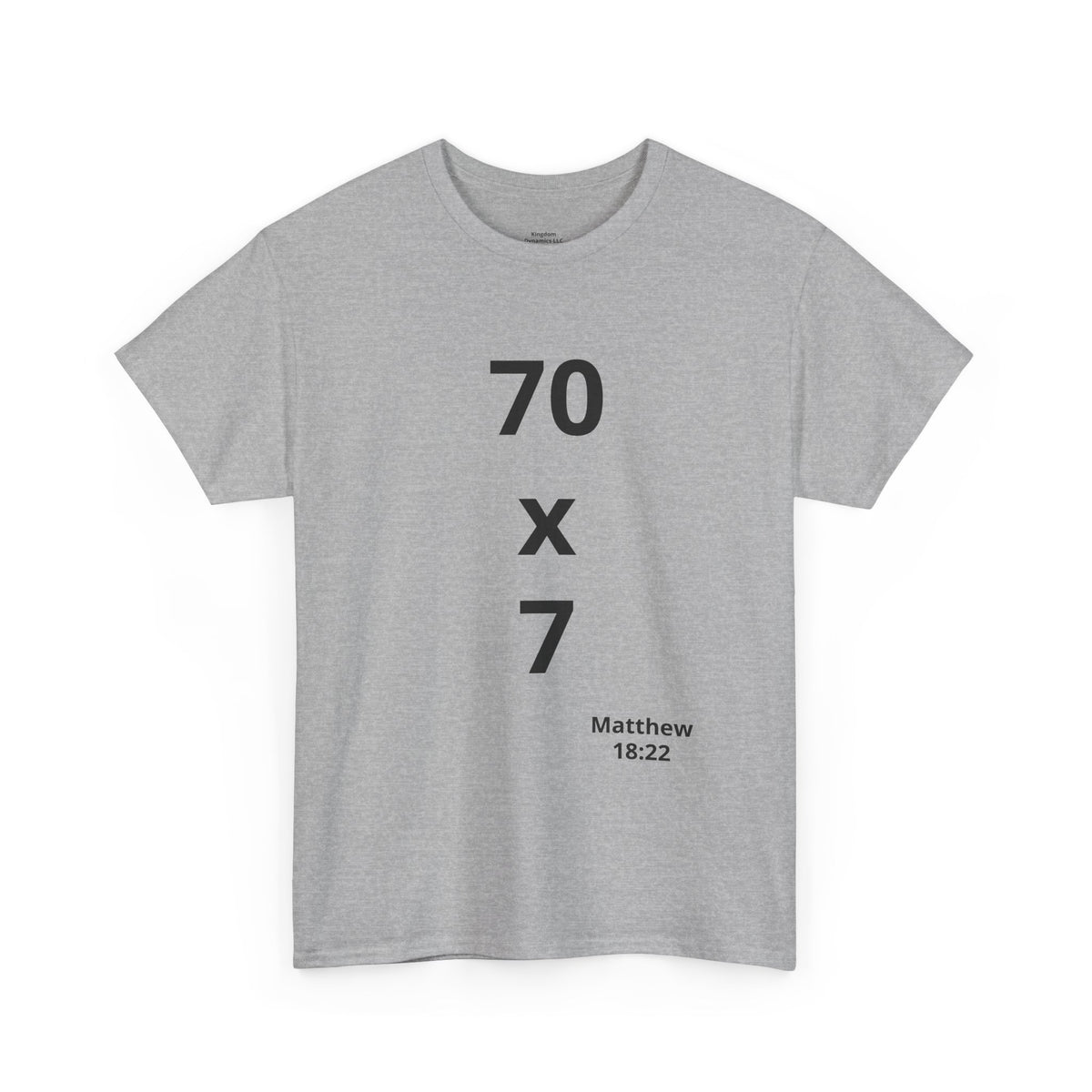 Christian Tee — "7 x 70" Matthew 18:22 Forgiveness T-Shirt