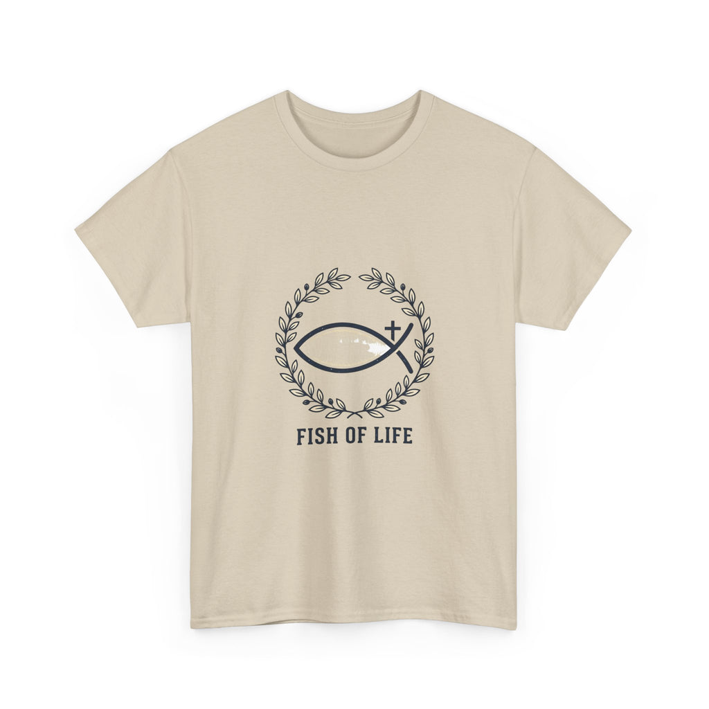 Christian Fish Tee — "Fish of Life" Front + "Fishers of Men" Back