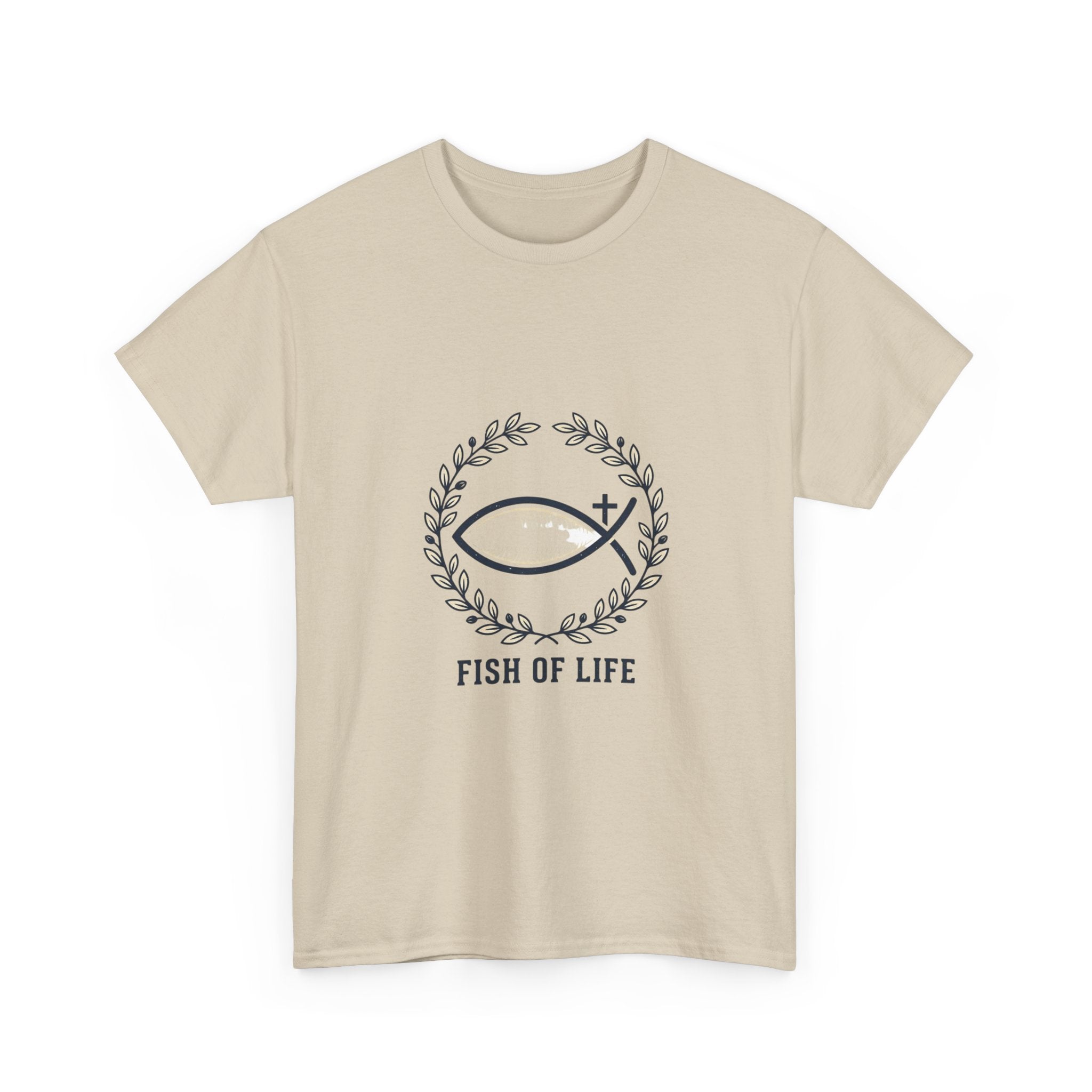Christian Fish Tee — "Fish of Life" Front + "Fishers of Men" Back