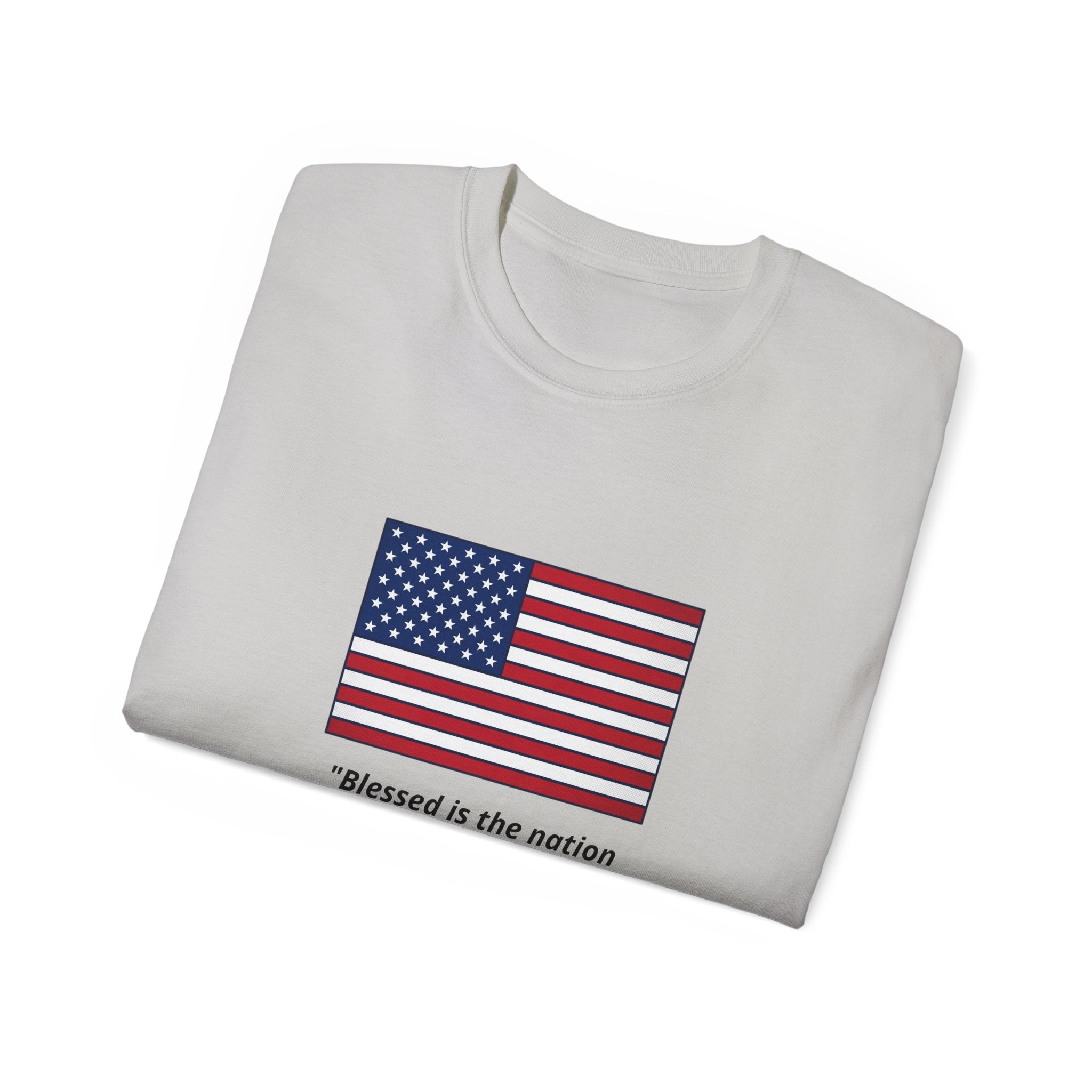 American Flag Psalm 33:12 T-Shirt — Patriotic Christian Tee