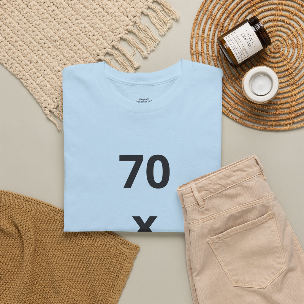 Christian Tee — "7 x 70" Matthew 18:22 Forgiveness T-Shirt