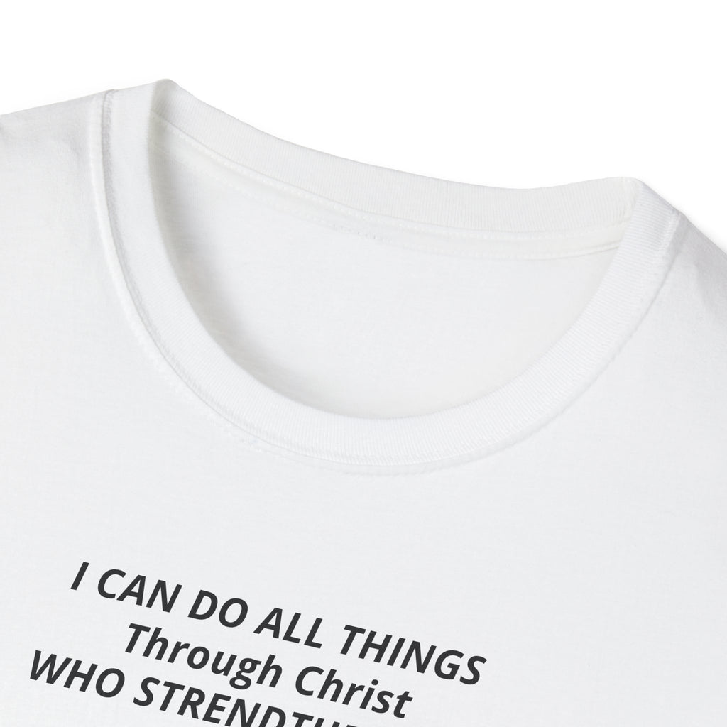 Butterfly Faith T-Shirt — "I Can Do All Things Through Christ" Inspirational Christian Tee