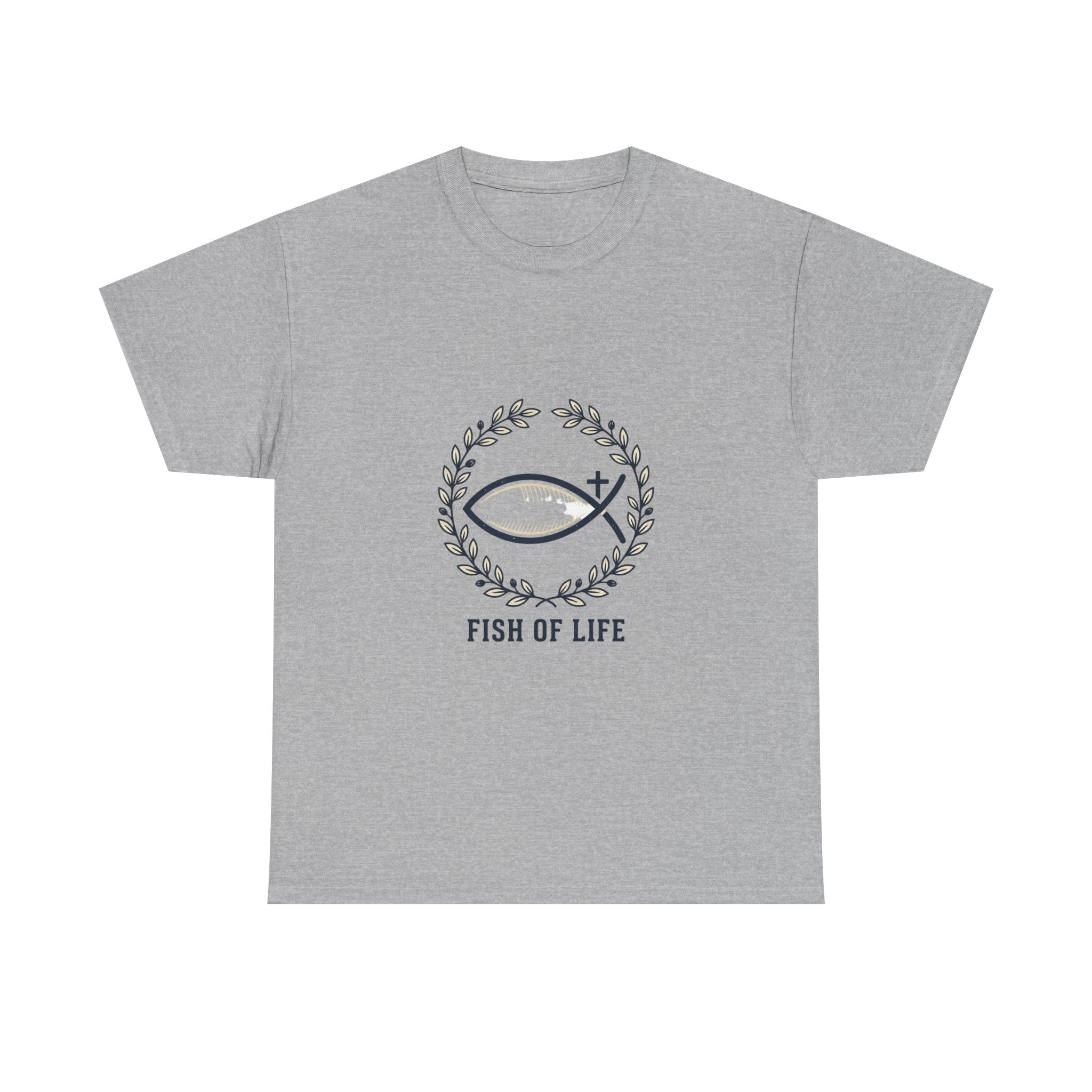 Christian Fish Tee — "Fish of Life" Front + "Fishers of Men" Back