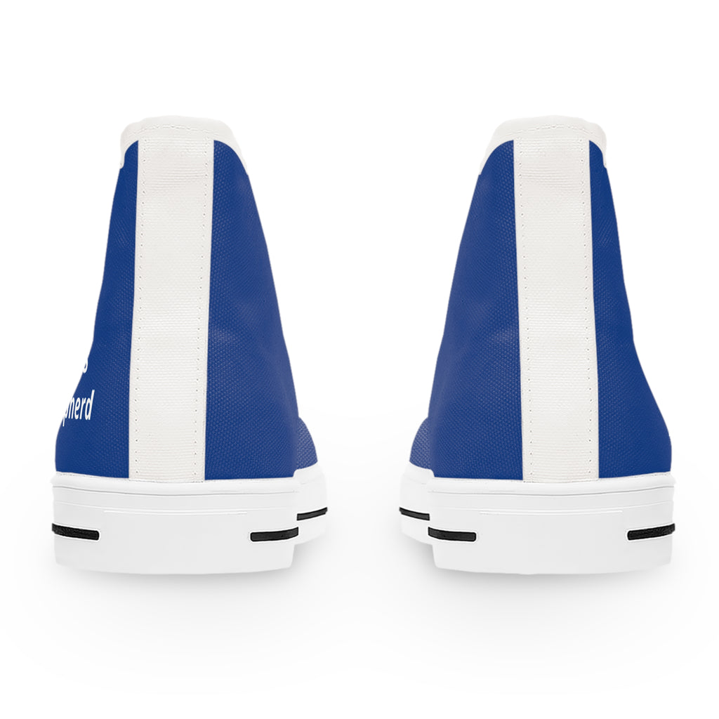 High Top Sneakers — Custom Blue 'Psalm 23' Canvas Shoes