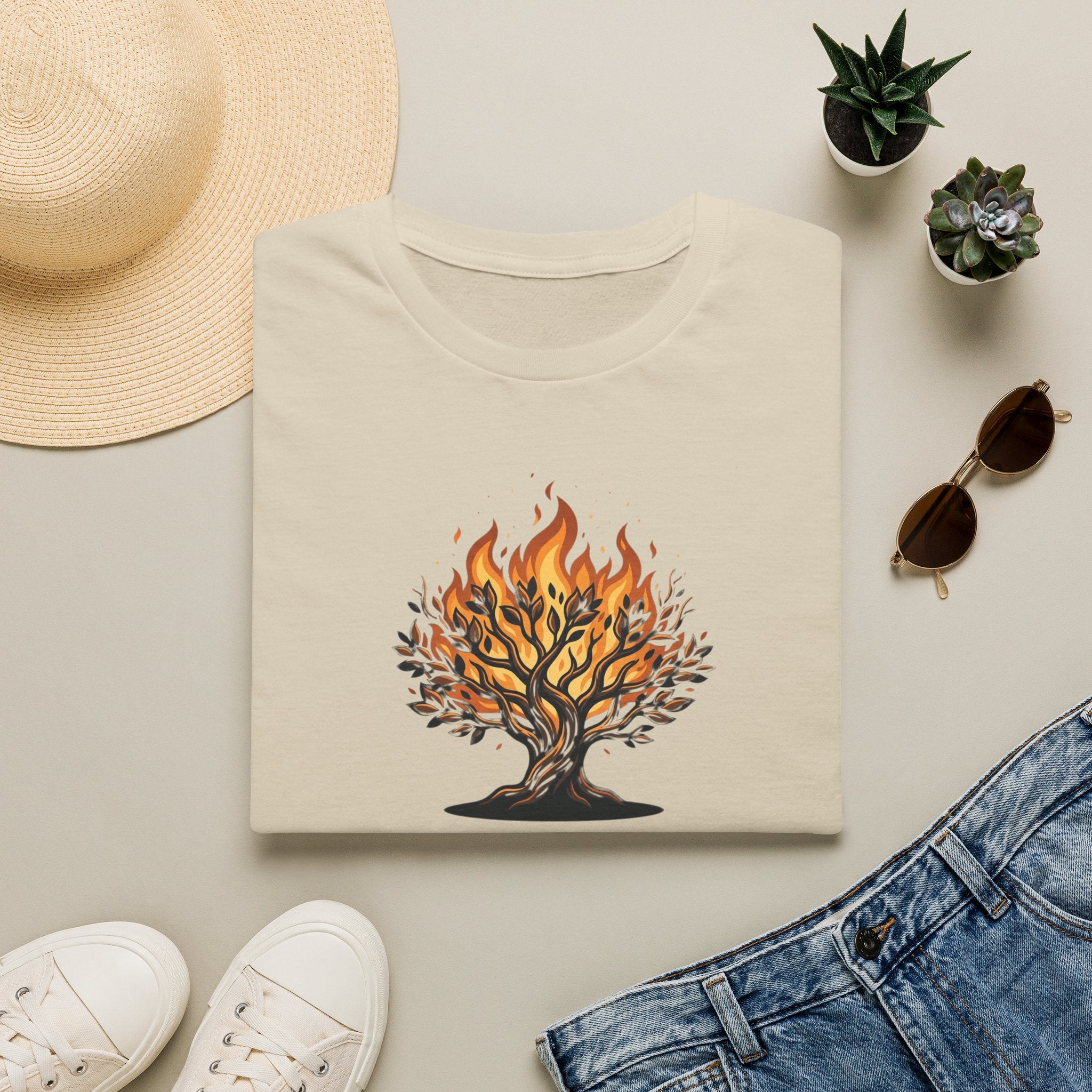 Burning Bush T-Shirt - Exodus 3:1-5 Christian Faith Tee