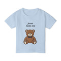 Toddler T-Shirt — "Jesus Loves Me" Cute Teddy Christian Tee