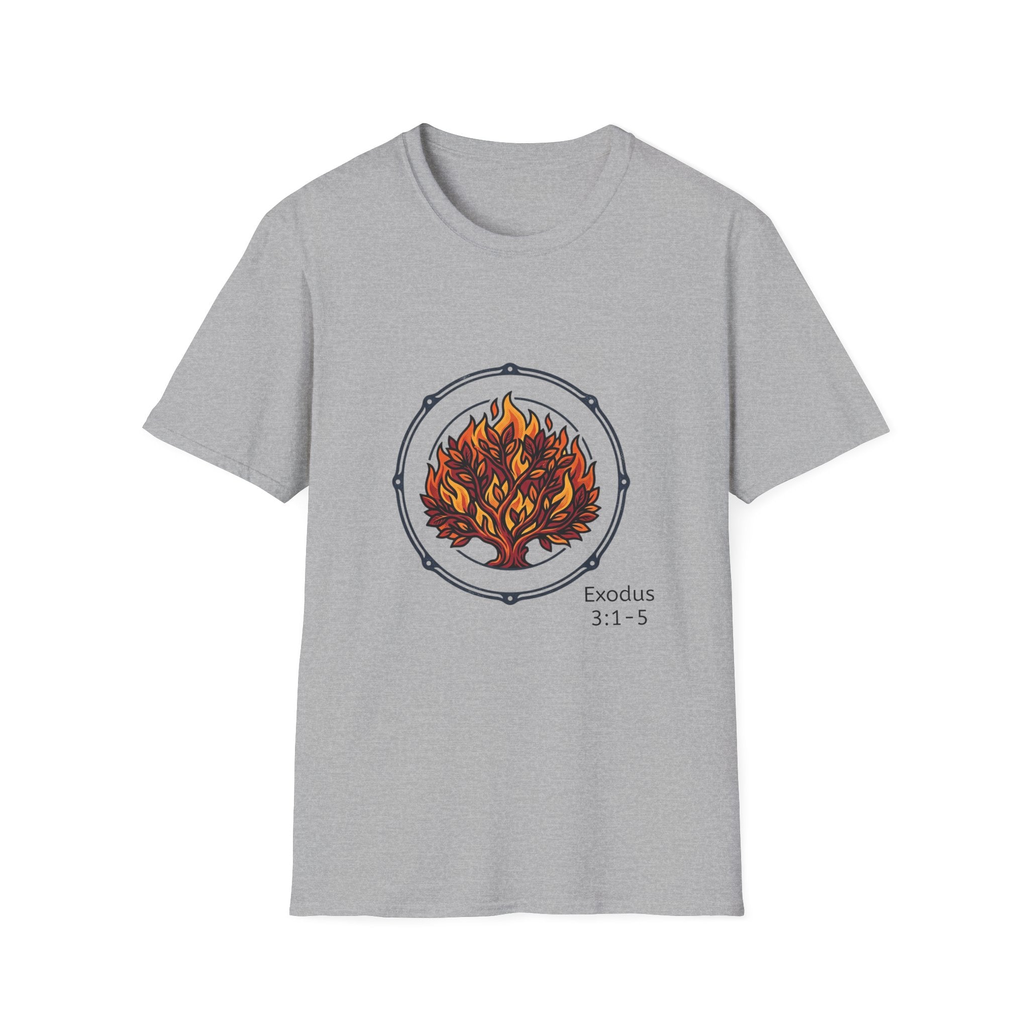 Burning Bush T-Shirt - Exodus 3:1-5 Christian Faith Tee